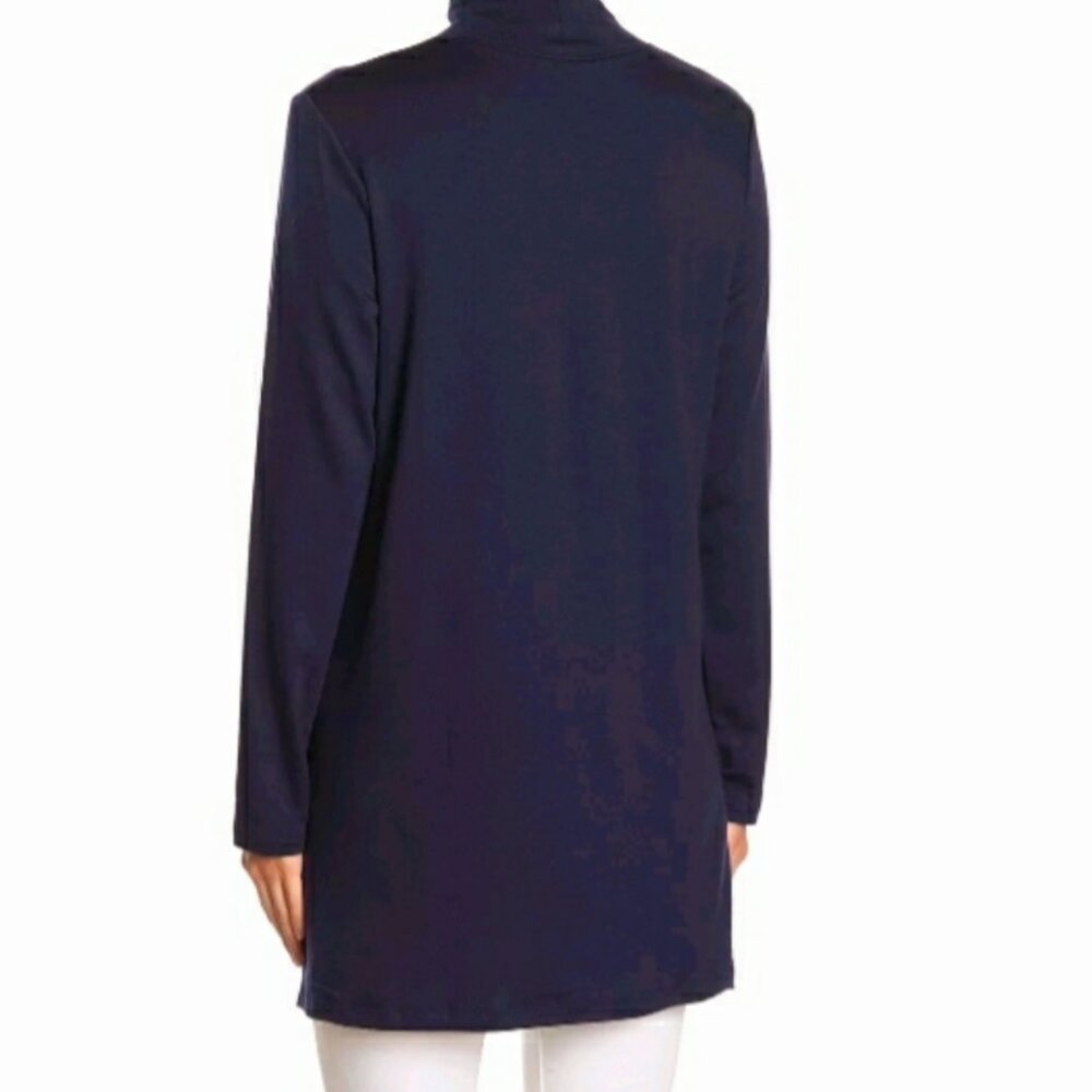 EILEEN FISHER Women's NEW! Tencel Stretch Terry Mock Neck Tunic | Size Large - Picture 2 of 11